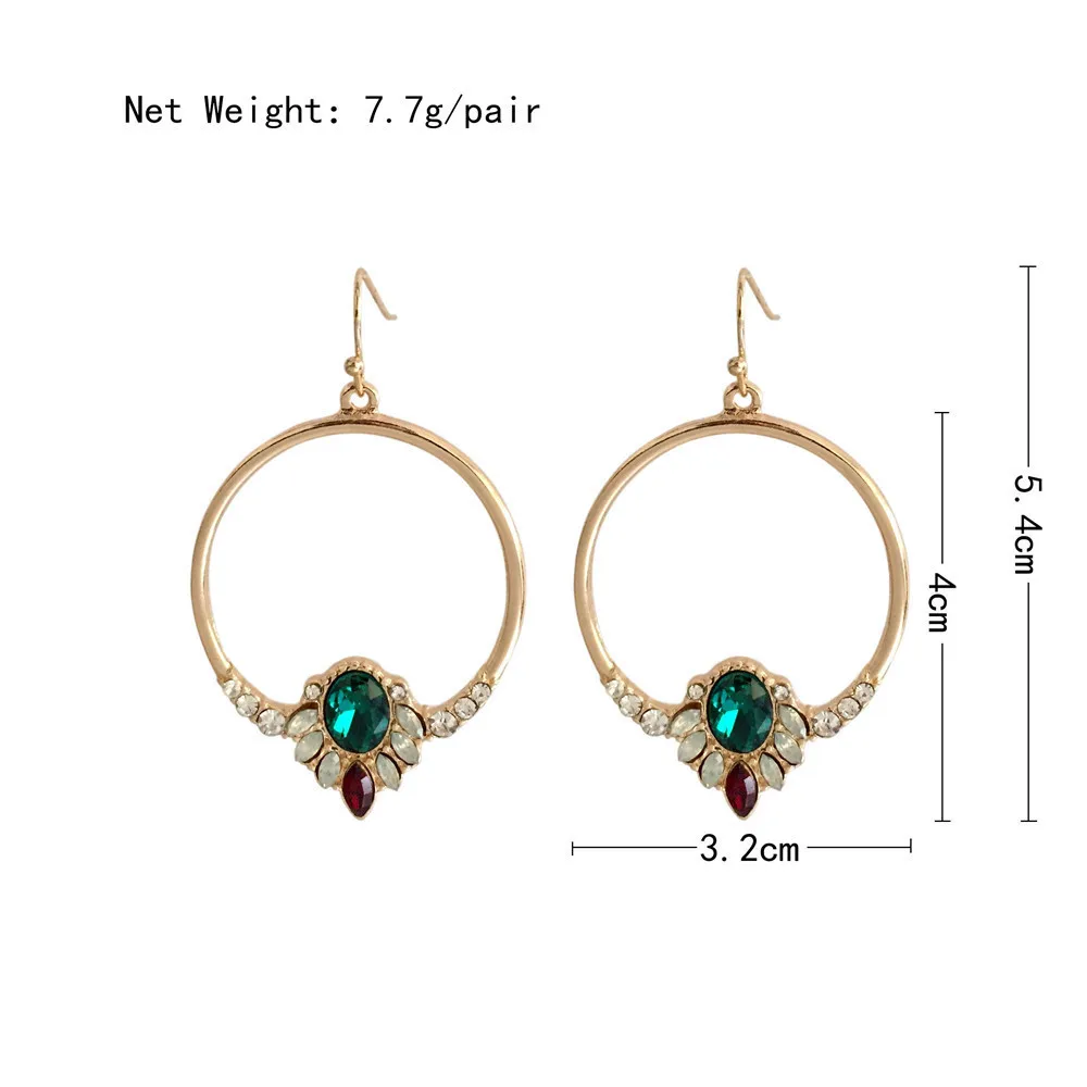 

High Quality Luxury Drop Earring Gold Color Plating Acrylic Stone Decorate Earrings for Women Anniversary Bridal Party Jewelry