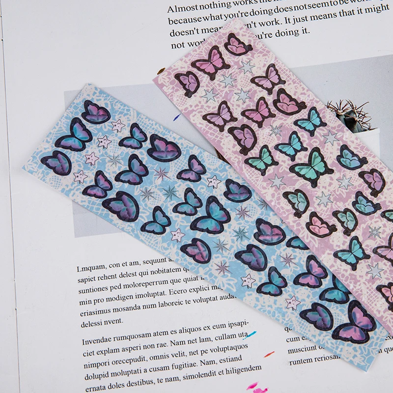 

Colorful Butterfly Laser Stickers Scrapbooking Hand Account Journal Doodling Kawaii Stationery Korean Sticker School Supplies