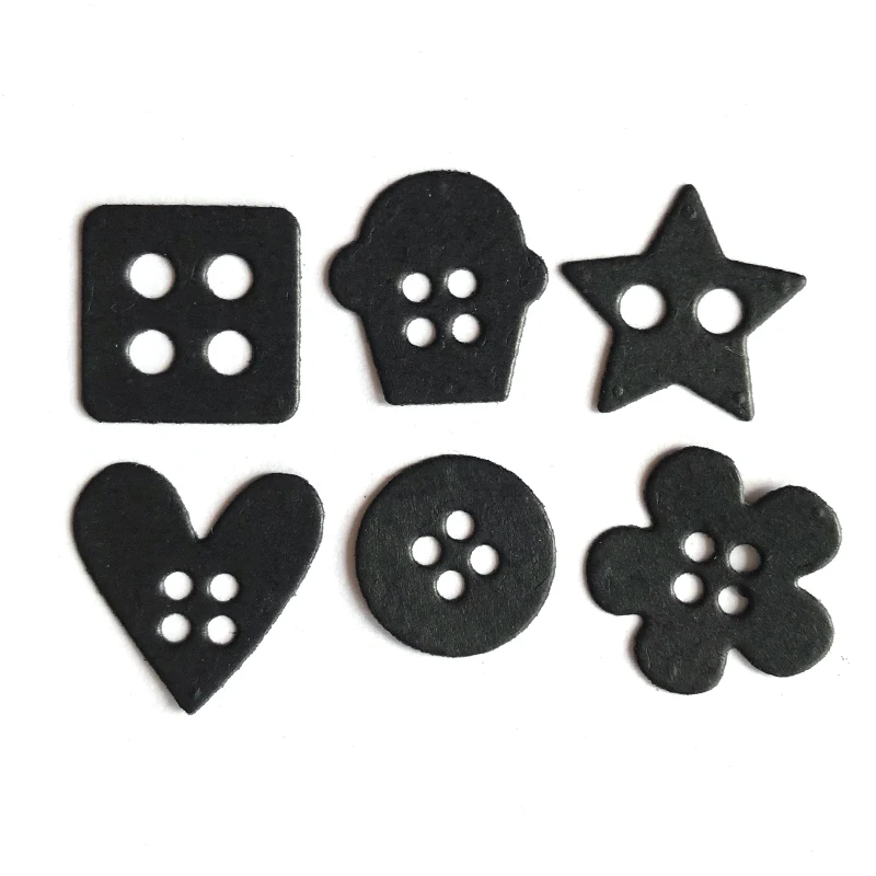 

Miss Vintage 2021 New 6pcs Buttons Metal Cutting Dies Stencil Scrapbooking DIY Album Stamp Paper Card Embossing Decor Craft