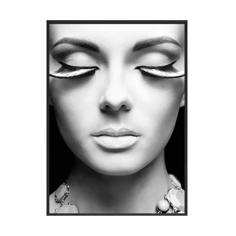 

Fashion Poster Ballerina Canvas Painting Lashes Wall Art Print Perfect Curve Modern Picture For Living Room Wall Home Decor