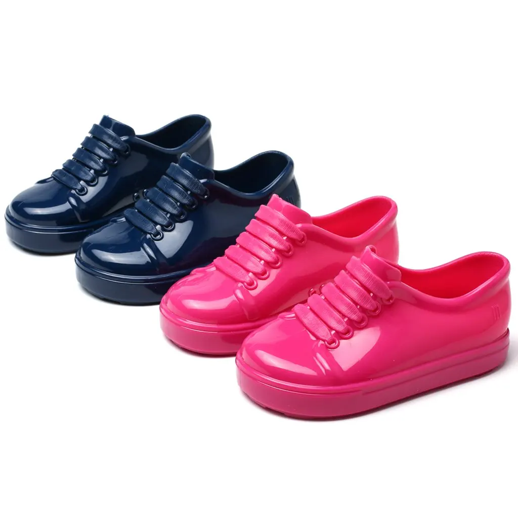 

Mini Mlsa No Shoelace Shoes 2021 New Winter Flat Slip-on Sandals Girl Jelly Sports Shoe Kids Baby Flat Rain Keep Warmer