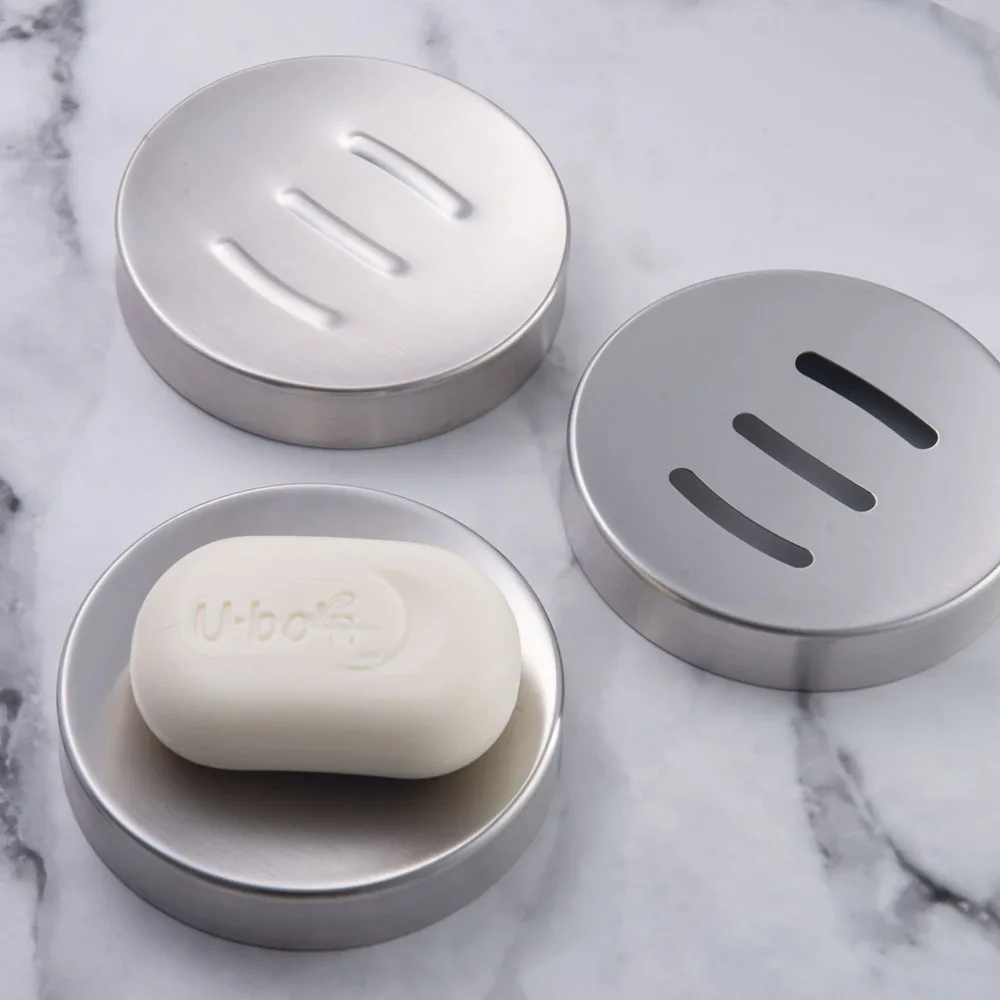 

1Pc 304 Stainless Steel Soap Storage Box Useful Soap Tray Creative Soap Stand Bathroom Soap Holder for Home Indoor(Silver)