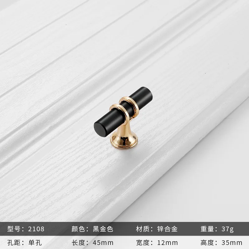 

BENYS Gold Furniture Handle Aluminum Kitchen Handle Drawer Knobs Cupboard Pulls Black Cabinet Handles Cupboard Knobs and Handles