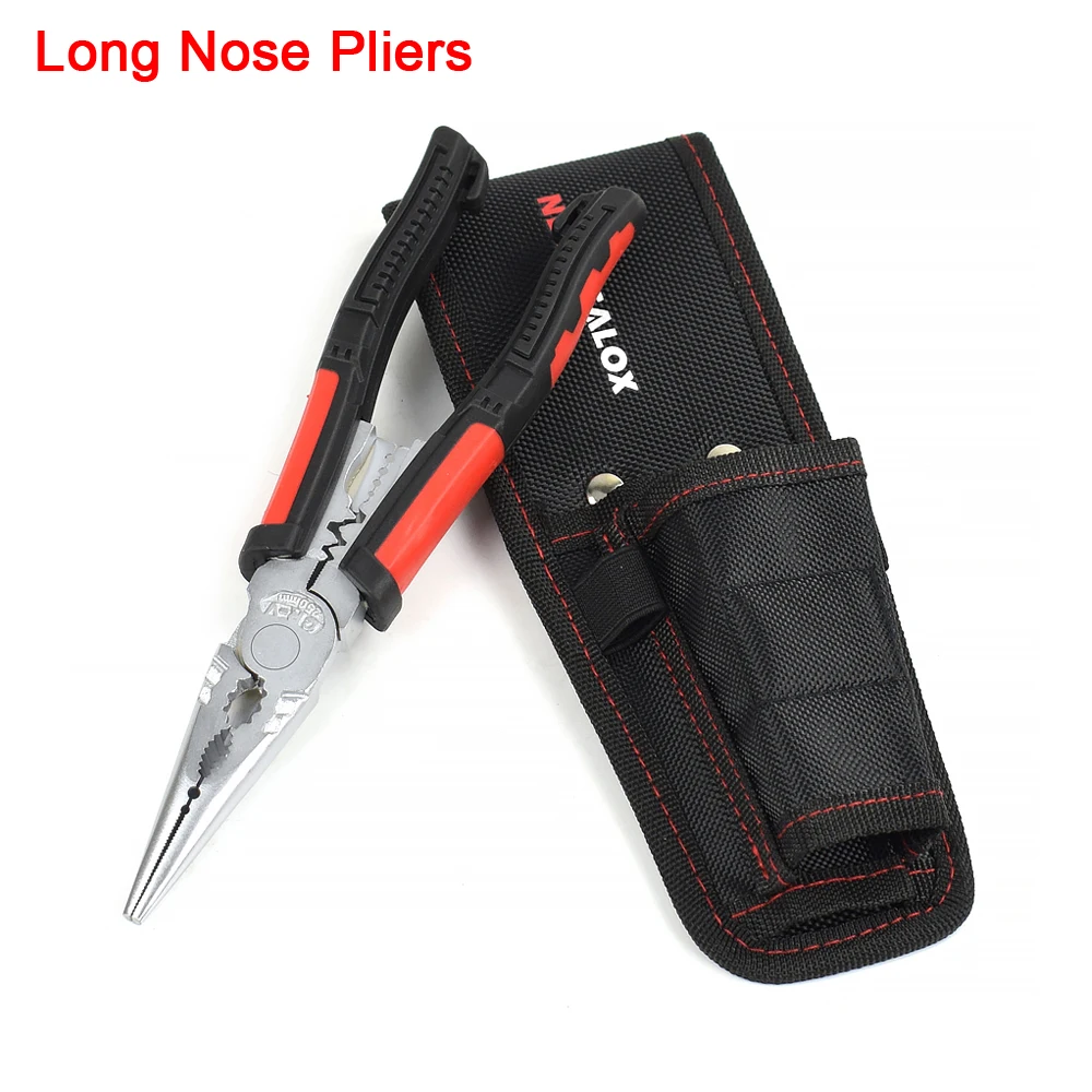 N-V1A-9 Pliers NEWACALOX " Мультитул Длинные плоскогубцы для зачистки проводов Бокорезы Плоскогубцы обжимной инструмент кусачки торцевой резки DIY ручной инструмент - Цвет: N-V1A-9 Pliers