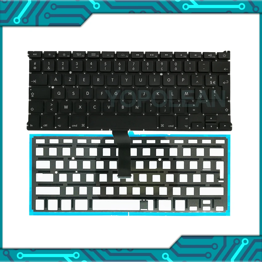 AZERTY клавиатура для Macbook Air 13 дюймов A1369 A1466 французский язык с подсветкой 2011 2017
