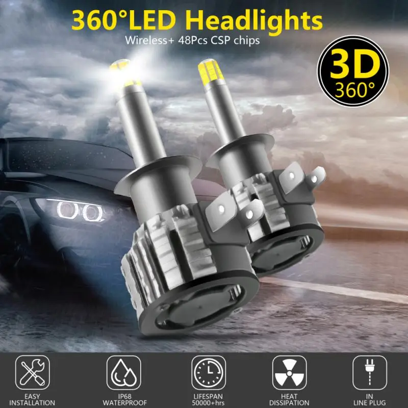 

Пара/коробка, 360 градусов, фонари головного света, новинка, G11, прямая вилка, высокая яркость, CSP, несколько фитилей, водонепроницаемые автомоб...