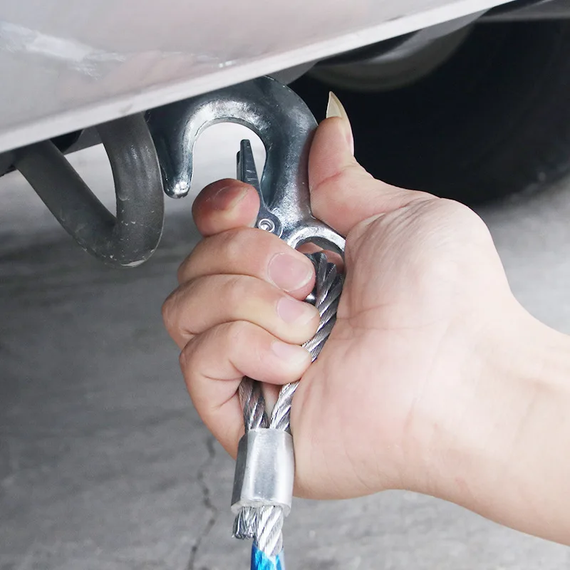 5 тонн 4 м стальная проволока прицеп веревка Тяговая с ножкой рисовый портативный