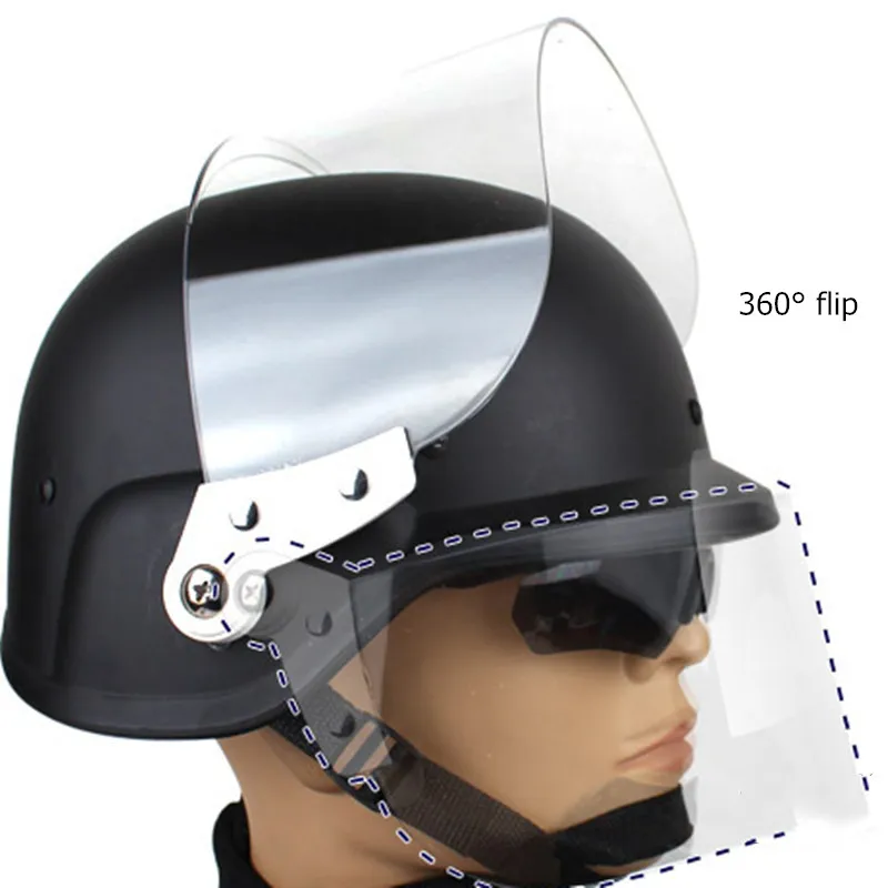 Anti-riot Helmet Military Fan Tactical Protection Self Defense Adult Transparent Protective Face Shield Wind-proof Safety | Безопасность