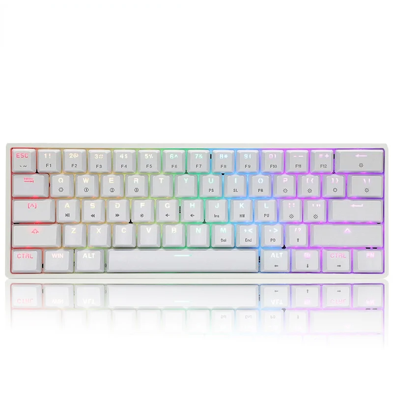 

Mechanical keyboard gk61 video game, 61 keys, with USB cable, RGB, backlight, desktop, tablet, laptop, sk61 Genuine