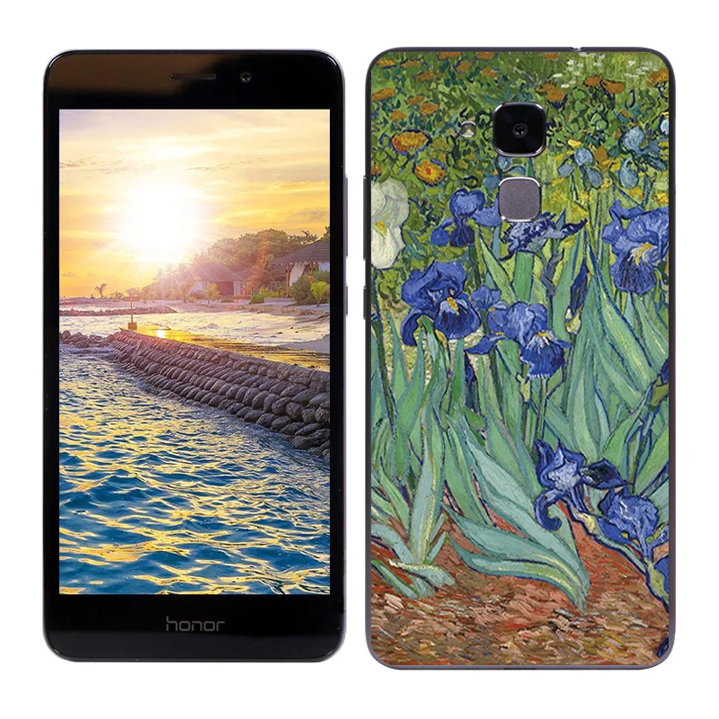 Чехлы для Huawei Honor 5C /Honor 7 Lite мягкий силиконовый чехол накладка с масляной росписью