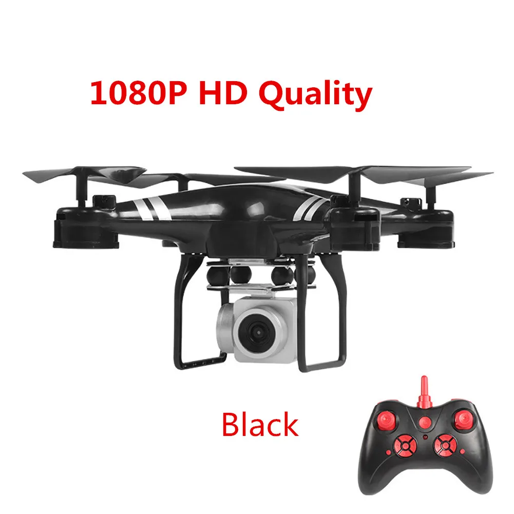 Дрон 4k камера HD Wifi Трансмиссия fpv Дрон с воздушным давлением фиксированная высота четырехосный Самолет rc вертолет Дрон с камерой - Цвет: Balck 1080P