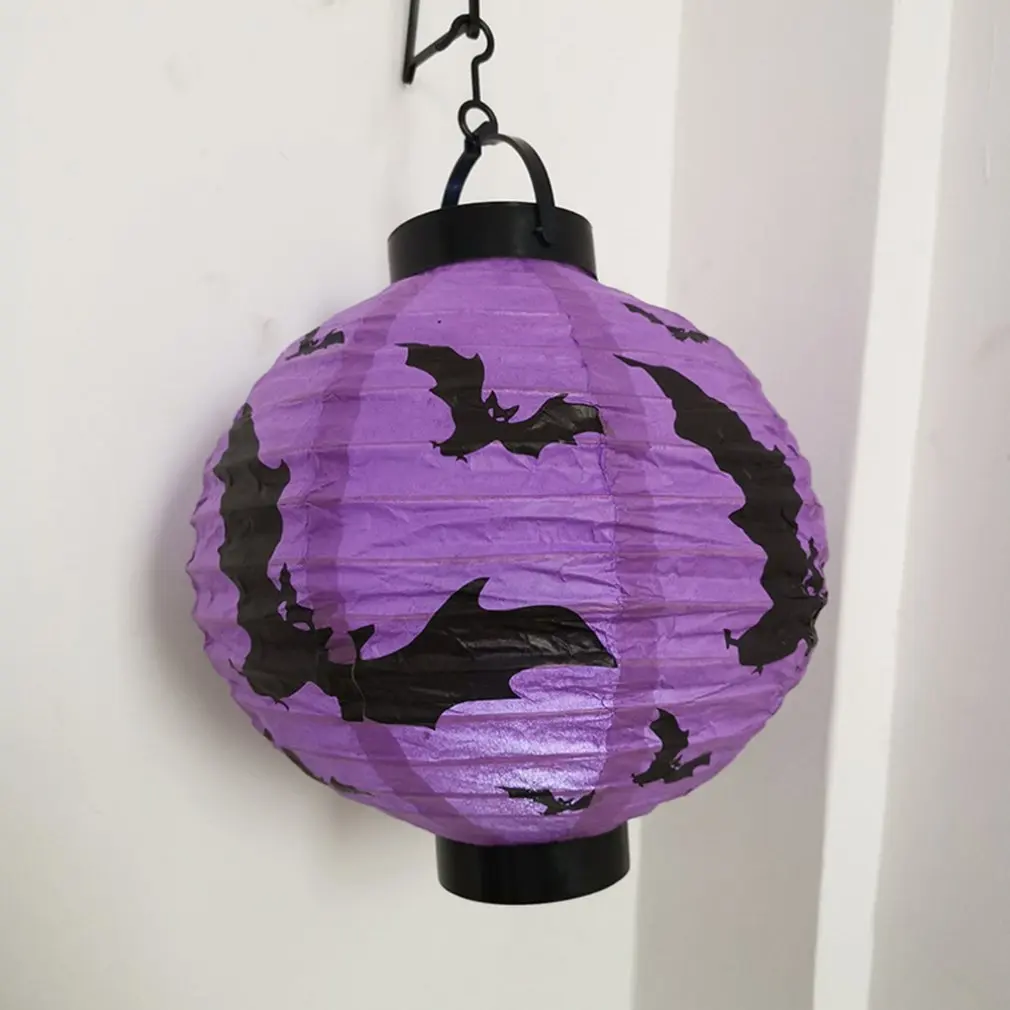 Halloween Lantern Pumpkin Paper Hanging Glowing Lanterns Ghost Festival Bar Party Decorations | Дом и сад