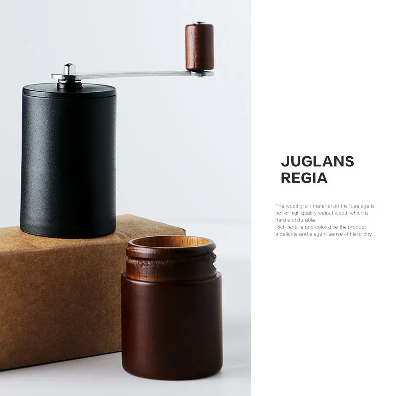 Ручная кофемолка Juglans Regia коническая Кофемолка из нержавеющей стали для пресса