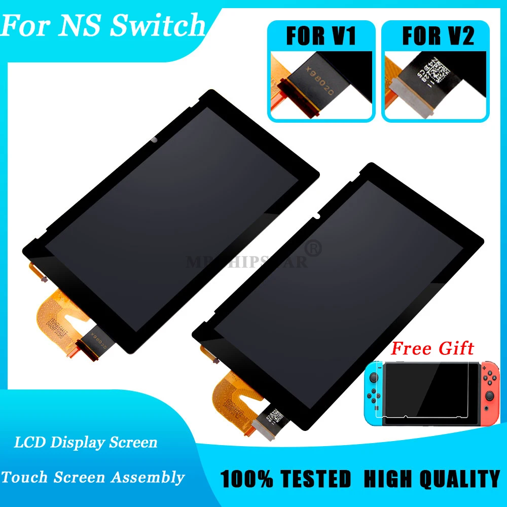 

2021 New For Nintend Switch Original LCD Screen Display Touch Screen Replacement Full Assembly Tempered Glass for NS Accessories