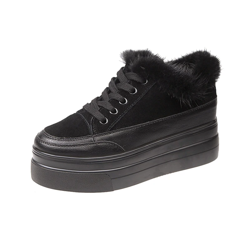 Женская обувь на платформе с толстой подошвой новинка 2019 нечеткие сапоги высоком