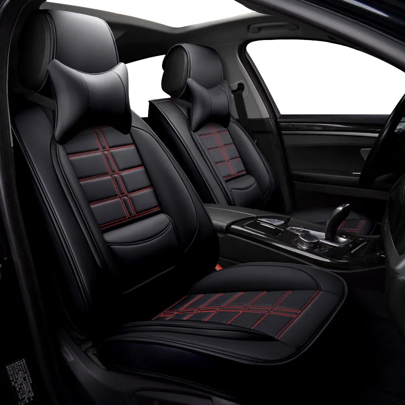 Deluxe Edition Авто PU кожаный чехол для сиденья автомобиля для haval h6 h5 f7 geely mk smart fortwo 451 toyota camry 40 opel meriva b logan подушка для сиденья автомобиля - Название цвета: Deluxe Edition