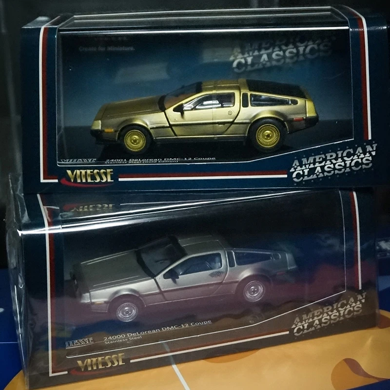 Модель автомобиля DeLorean в масштабе 1:43 металлический литой Сплав и игрушка Назад