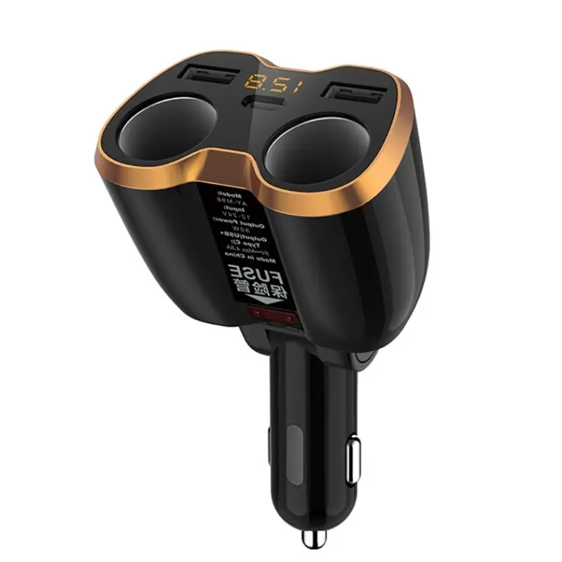 USB Car Charger Cigarette Lighter Splitter Adapter 2 Socket Type C 4.8A Multi Power Outlet | Автомобили и мотоциклы