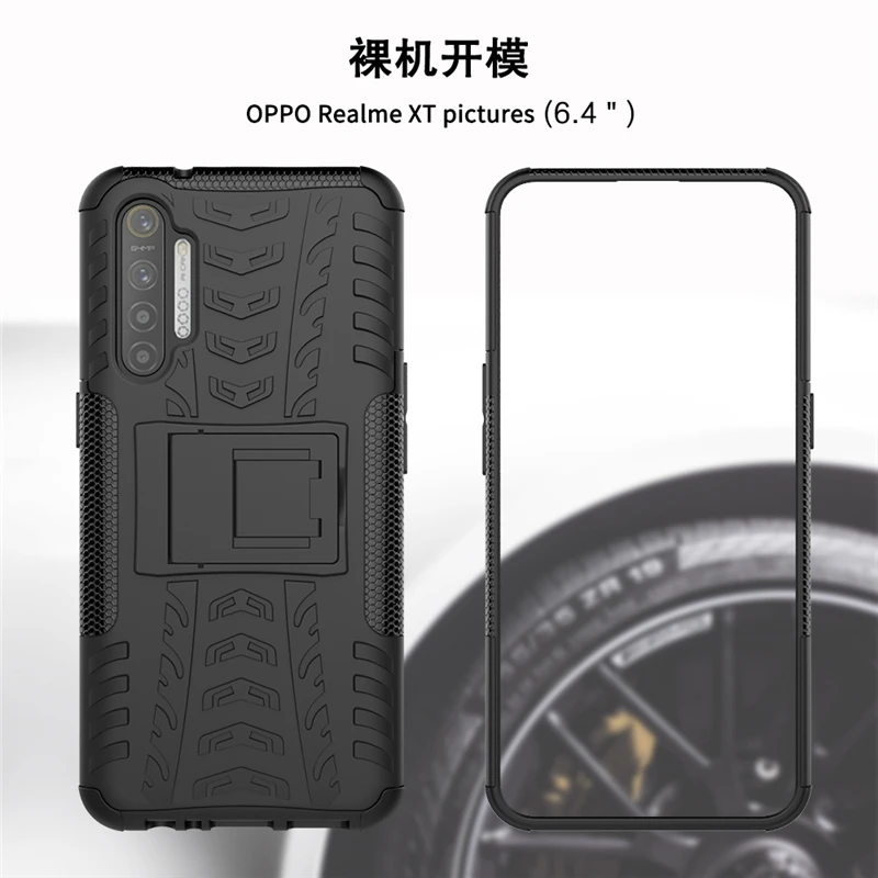 for oppo realme xt case robot heavy duty fundas protective hard back protector case for oppo realme xt cover for realme xt case free global shipping