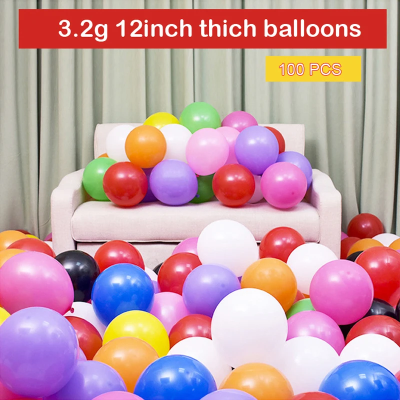 Черные воздушные шары 100 шт. 12 дюймов 3 2 г свадебное украшение латексные на день