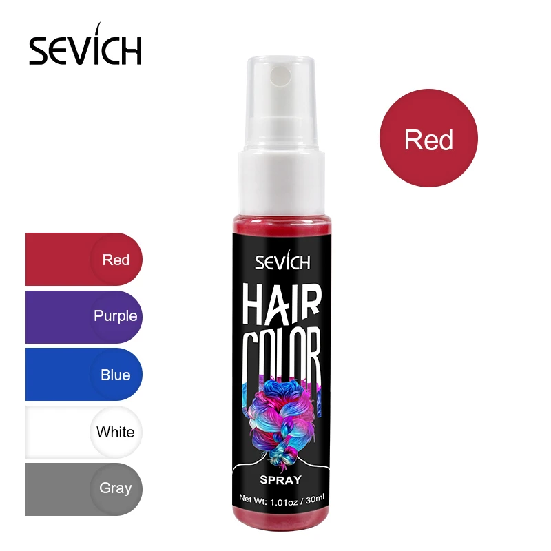 

Sevich Temporary Hair Color Spray One-time Unisex Hair Coloring Styling Washable Hair Color Dye Liquid 30ml 5 Color