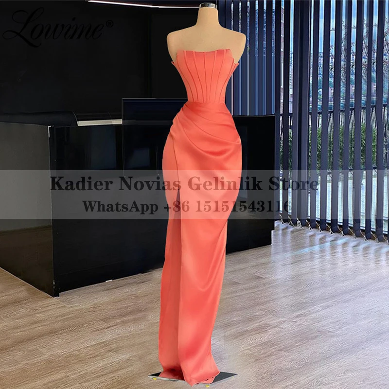 

KADIER NOVIAS Women Long Sheath Evening Dresses 2021 Satin Prom Gown Vestido De Fiesta