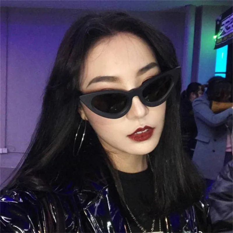 Женские Винтажные Солнцезащитные очки кошачий глаз маленькие зеркальные