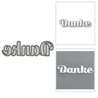 Спасибо, маленькие немецкие слова, новые металлические Вырубные штампы для скрапбукинга, рукоделия и изготовления карт, тиснение, Декор, набор штампов без 2021