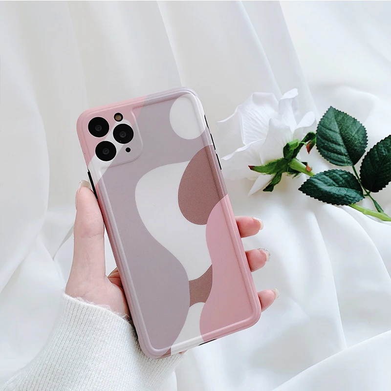 Простой цветной чехол для iPhone X Xs Xr XsMax 6 6s 7 8 plus 11promax мягкий из силикагеля |