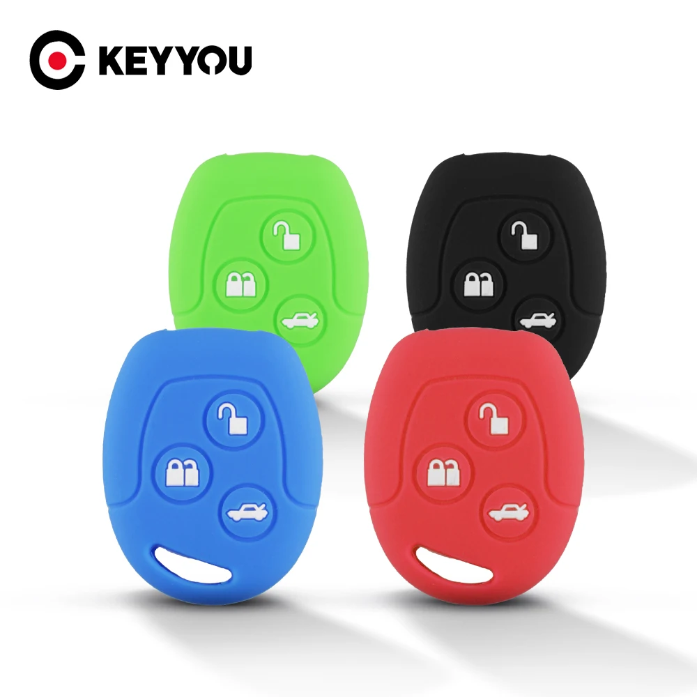 KEYYOU 2/3 кнопки для Ford Focus Mondeo Festiva Fusion Suit Fiesta Ка-держатель защитный силиконовый