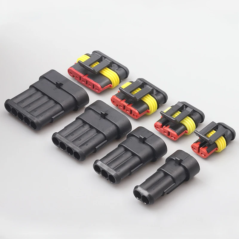 

1P 2P 3P 4P 5P 6P Automotive Waterproof Connector AMP plug socket HID Male Female Waterproof Connector wiring harness Connector