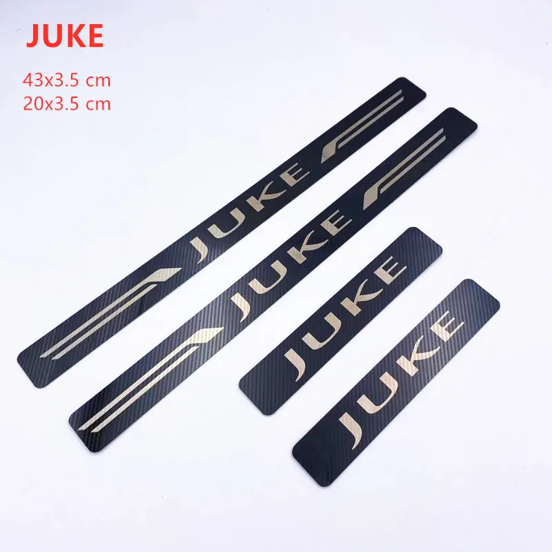 

4 pcs Car Stainless Steel door sill Scuff Plates for Nissan JUKE 2010-2021 car scuff plate pedal threshold sticker car styling