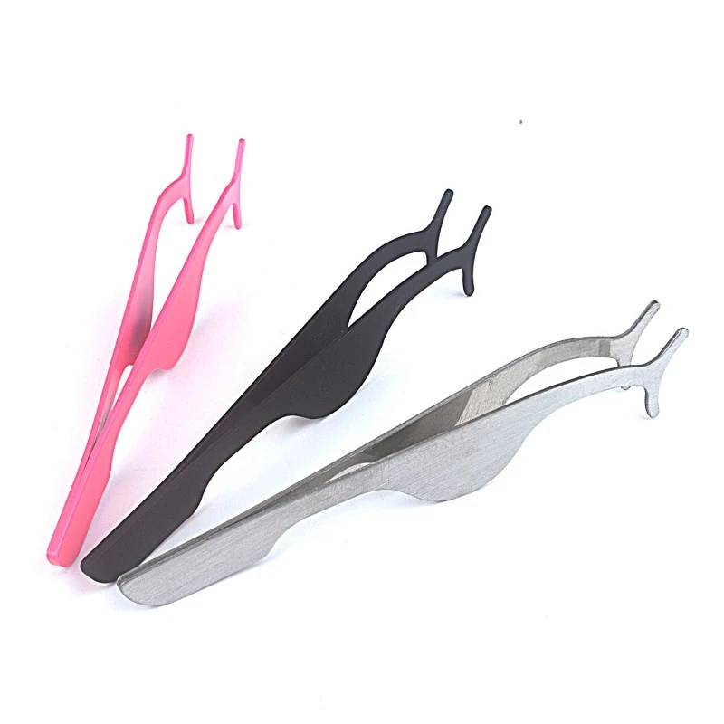 3 цвета Пинцет для накладных ресниц инструменты макияжа нержавеющая