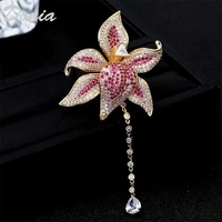 donia jewelry fashion ladies high grade flower brooch coat simple personality set aaa zircon accessories brooch jewelry