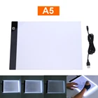 Цифровой планшет для рисования KaKBeir A5 со светодиодный Ной подсветкой, графический планшет для рисования, доска для копирования, рисования по USB, игрушка для письма