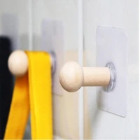 ginmino wooden brackets self adhesive hooks wall stickers clothes hooks for bathroom and kitchen eight pcs adhesive wall hook