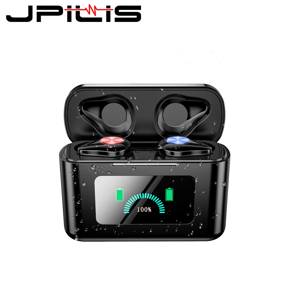 Настоящие беспроводные наушники TWS Bluetooth 5 0 светодиодный шники со светодиодным