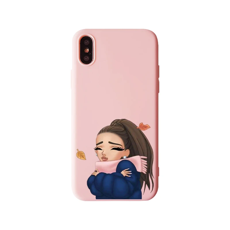 Ariana Grande God-женский розовый чехол для телефона iPhone XR XS Max 8 7 6s 6 Plus God-женский черный мягкий силиконовый розовый чехол