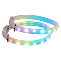 d buckle usb rechargeable dog collar led light night safety glowing collar pet luminous flashing necklace anti lost harnesses