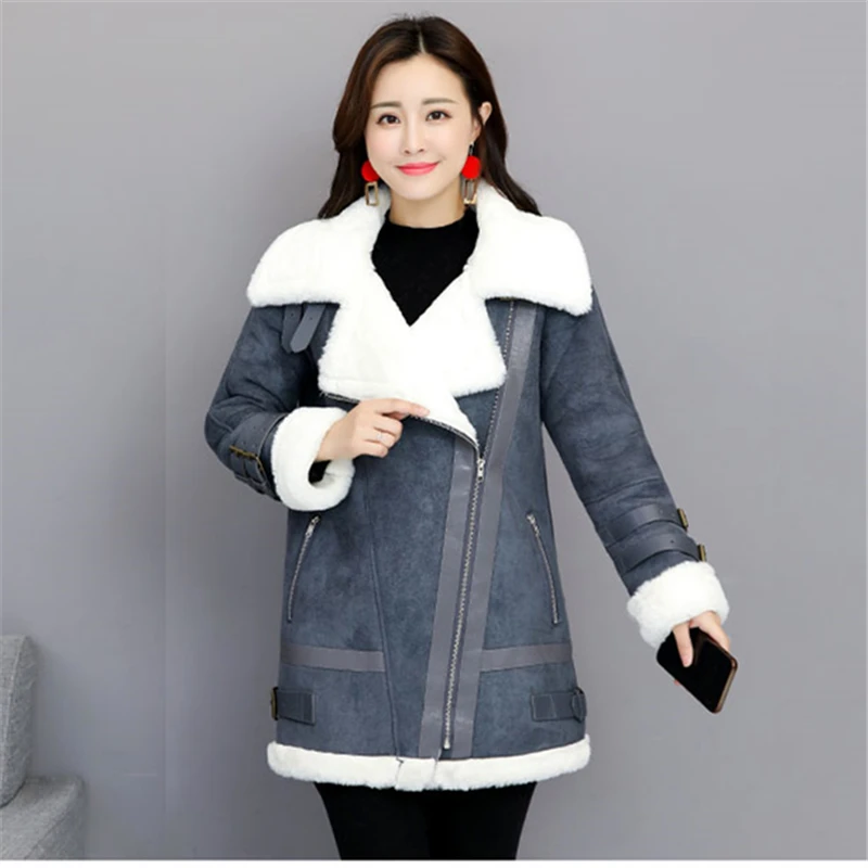 Женское кашемировое пальто с воротником-стойкой теплое хлопковое из овечьей