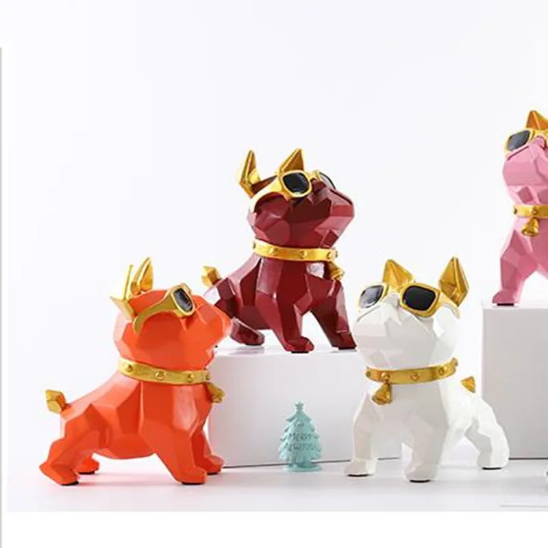 Смола собачки ручной работы французский бульдог креативное украшение с