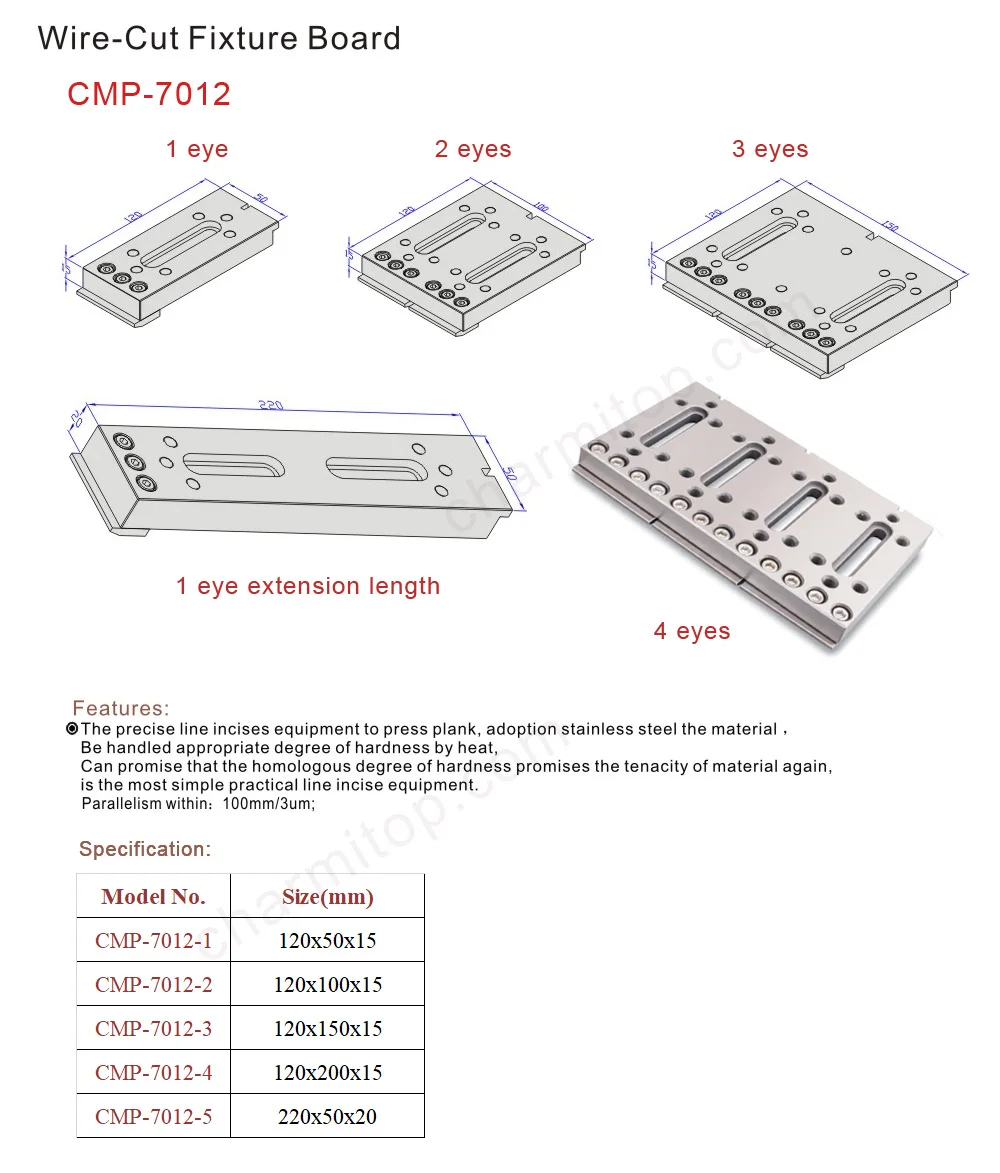 Джиг инструменты CMP-7012-2 120x100x15+ 5 мм SUS420 провода EDM зажим с расширением джиг держатель для EDM провода резки станков
