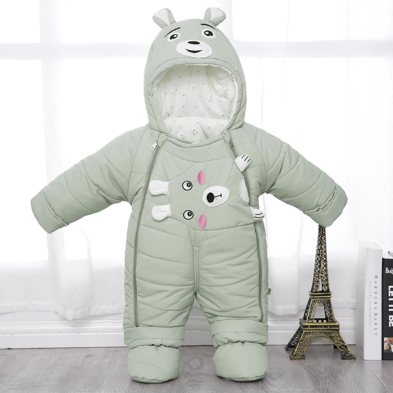 -30 degrees cold Winter warm Baby girl Clothes 2019 New born Style Rompers Boys Jumpsuits cute Cartoon Infant Overalls | Детская одежда