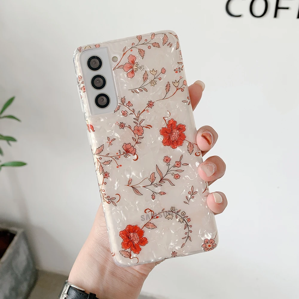 Ретро чехол с леопардовым цветком для телефона Dream Shell для Samsung Galaxy S23 Ultra S22 S21 S20 FE Plus Note 20 A13 A33 A53 A52.