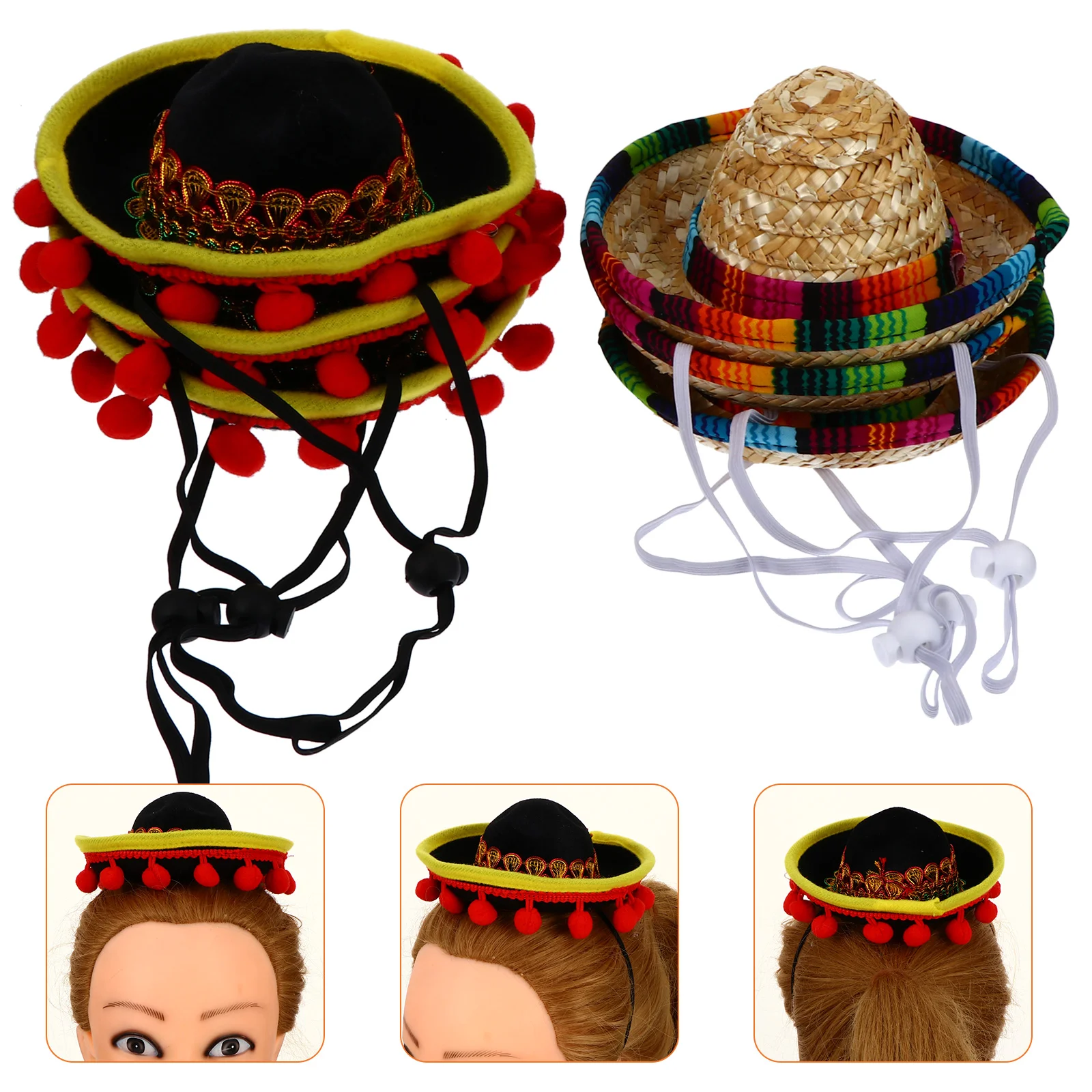 

6pcs Decorative Hats Party Dress Hats Creative Round Party for Kids