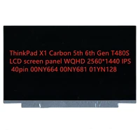 new original for lenovo thinkpadx1 carbon 5th 6th 8th t480 t480s lcd screen panel wqhd 25601440 ips 40pin fru00ny664 00ny681