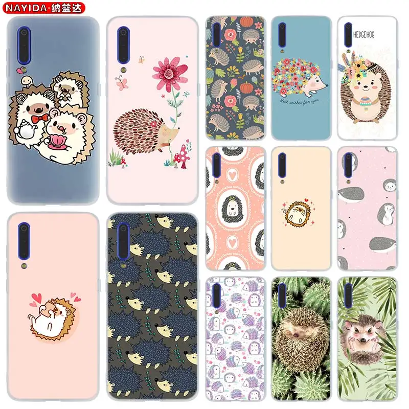

Мягкий силиконовый чехол для Xiaomi 11 10 9 8 A2 A3 CC9 Lite Note 10 Pro 5X 6X 10i 9se, чехол с рисунком ежика