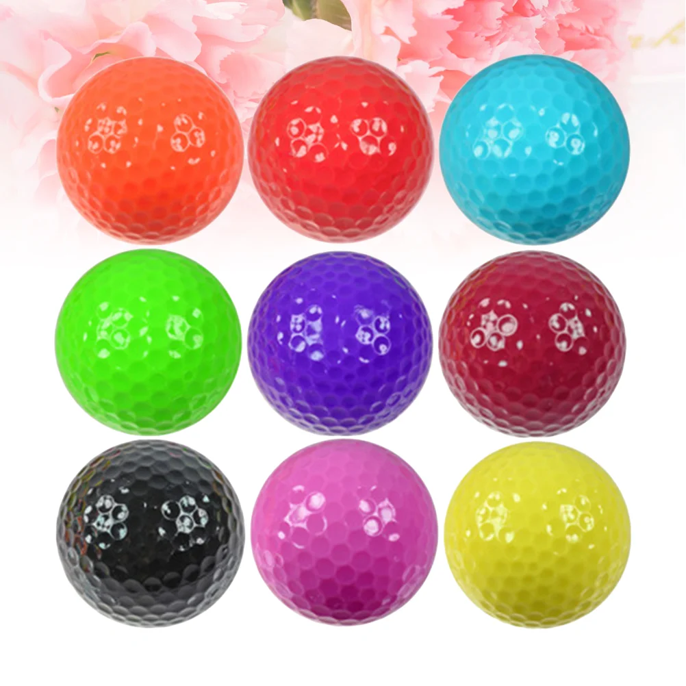 

9pcs Double Layer Practice Balls Aid Balls Outdoor Rubber Training Ball(Random Color)
