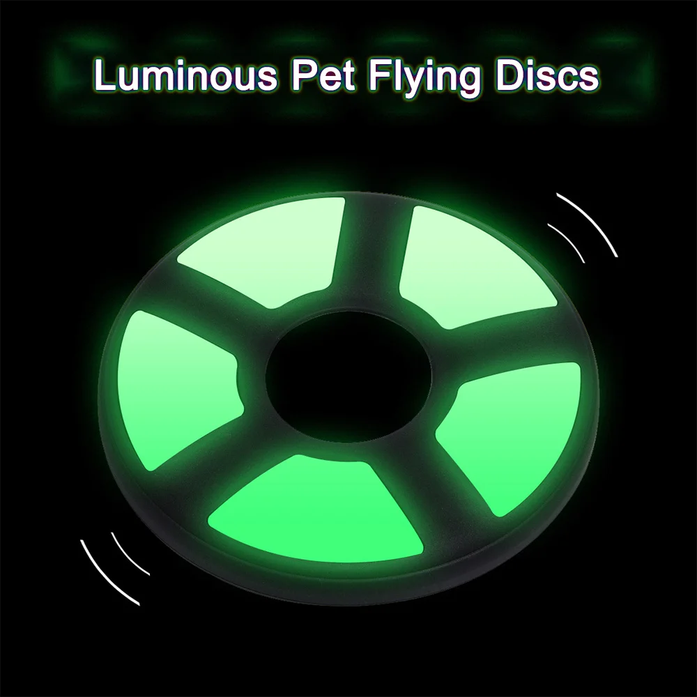 Светящиеся Силиконовые летающие диски Интерактивная игрушка для собак ночник