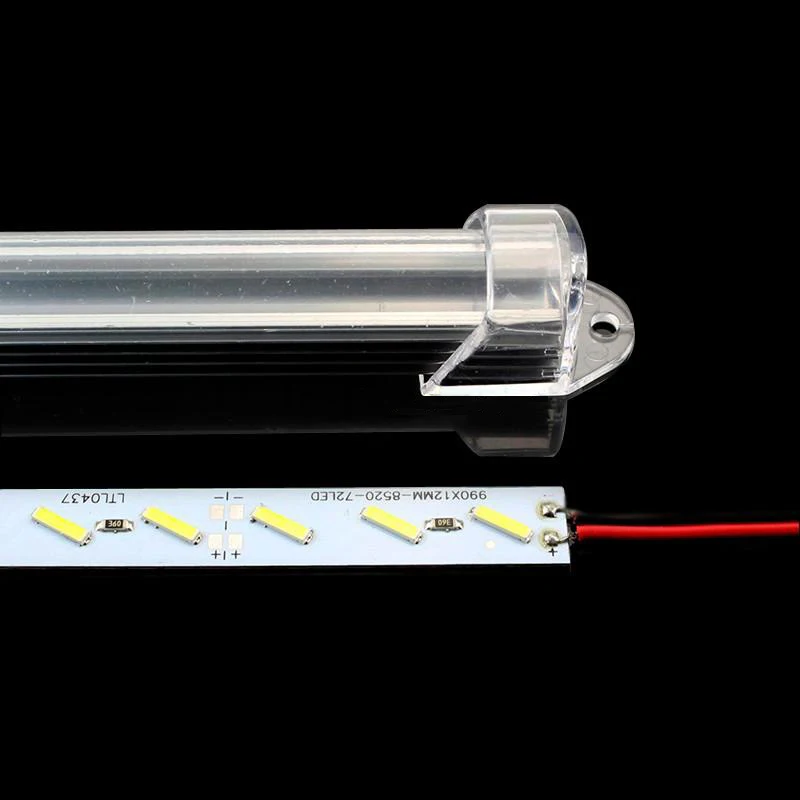 50pcs DC12V 8520 led tube strip hard LED Bar Light with Transparen&ampMilky cover Aluminum groove 36Led/0.5m 0.5m/pc - купить по
